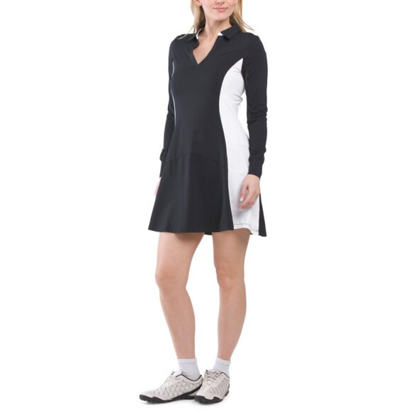 G LIFESTYLE Black/White Upf 50 Active Mini Dress - Picture 1 of 2